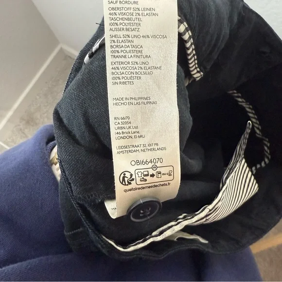 Maeve Anthropologie The Naomi Linen Wide-Leg Flare Pants in Black Size 6 - Picture 15 of 15